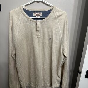 Original Penguin by Munsingwear Men's Cream Long Sleeve Sweater